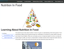 Tablet Screenshot of nutritioninfood.com